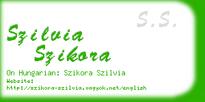 szilvia szikora business card